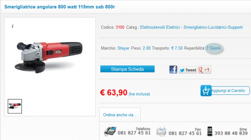 Esempio reperibilit&agrave;