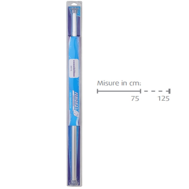 Asta doccia dritta cromo estensibile 75 fino 125 cm d 22 cm Feridras 017006