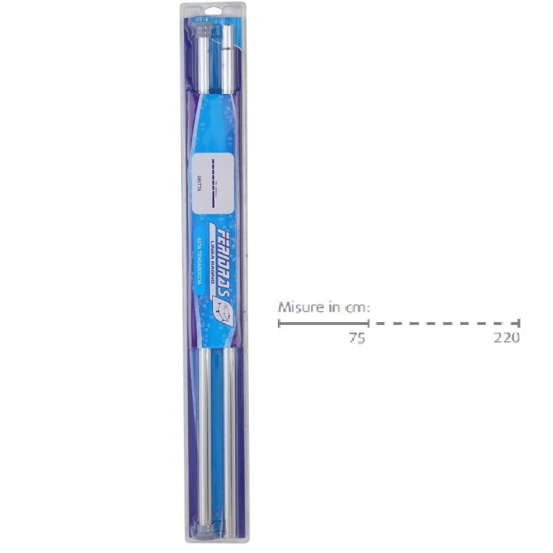 Asta doccia dritta cromo estensibile 75 fino 220 cm d 22 cm Feridras 017007