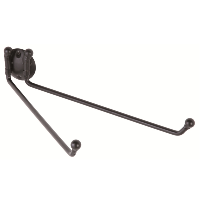 Portasciugamani in ferro battuto con 2 bracci lavorato a mano 40 cm linea siena Feridras 150006-b