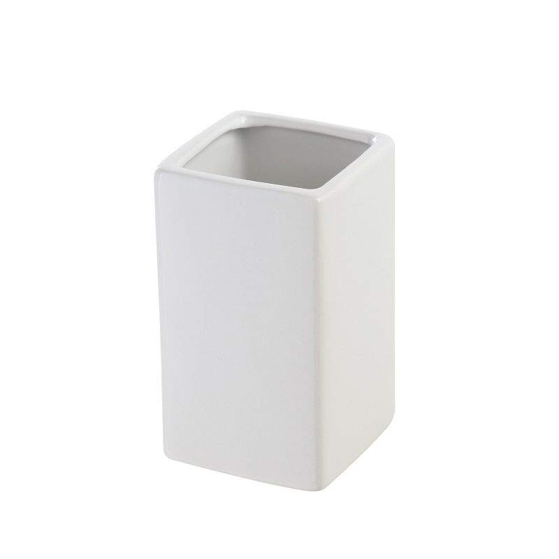 Portaspazzolino in ceramica bianco linea dublino Feridras 275010-b
