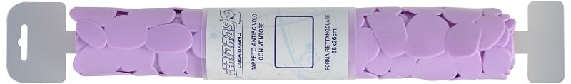 Tappeto antiscivolo rettangolare in pvc 68x36 cm lilla 280050-b,Feridras 280040-b