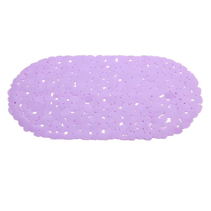 Tappeto antiscivolo ovale in pvc 69x36 cm lilla Feridras 280050-b