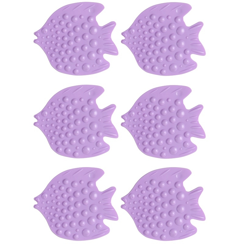 Set formine antiscivolo pescolino in pvc 6 pz lilla Feridras 280055-b