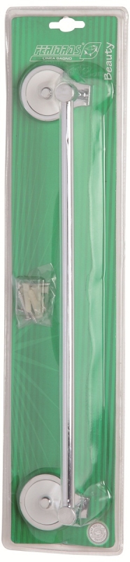 Portasciugamani cromo con piastrine in acciaio antiruggine 40 cm linea beauty Feridras 285003-b
