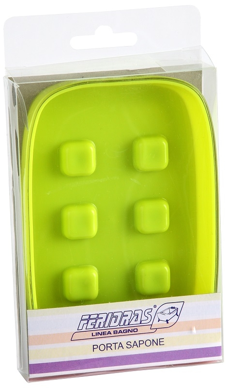 Portasapone in acrilico verde linea ios Feridras 293027-b