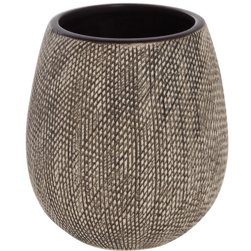 Portaspazzolino in ceramica marrone linea safari Feridras 628006