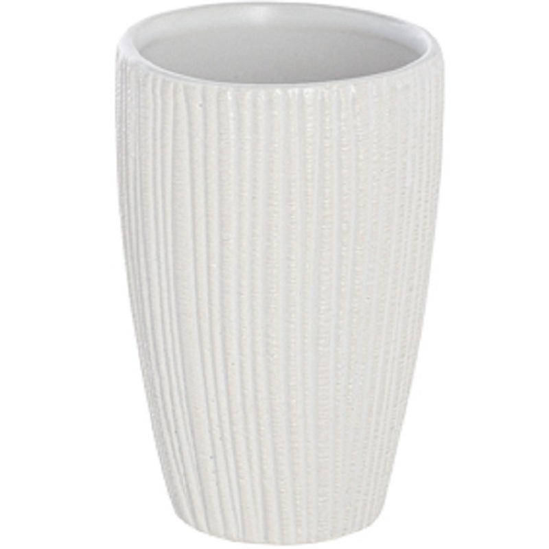 Portaspazzolino in ceramica bianco linea kenya Feridras 628010