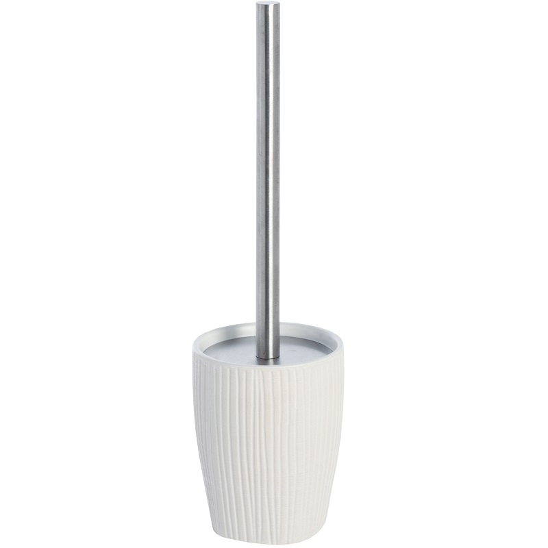Portascopino in ceramica e acciaio bianco linea kenya Feridras 628012