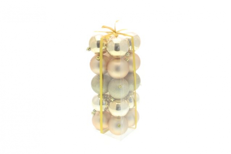 Palline natalizie box da 20 7cm oro