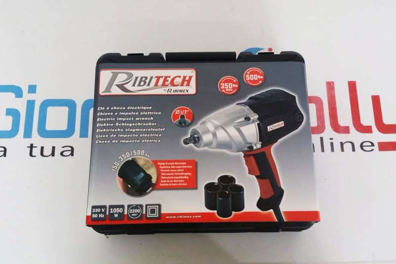 Avvitatore a impulsi 1050 Watt 500Nm con 4 chiavi a bussola 1/2 omaggio Ribimex
