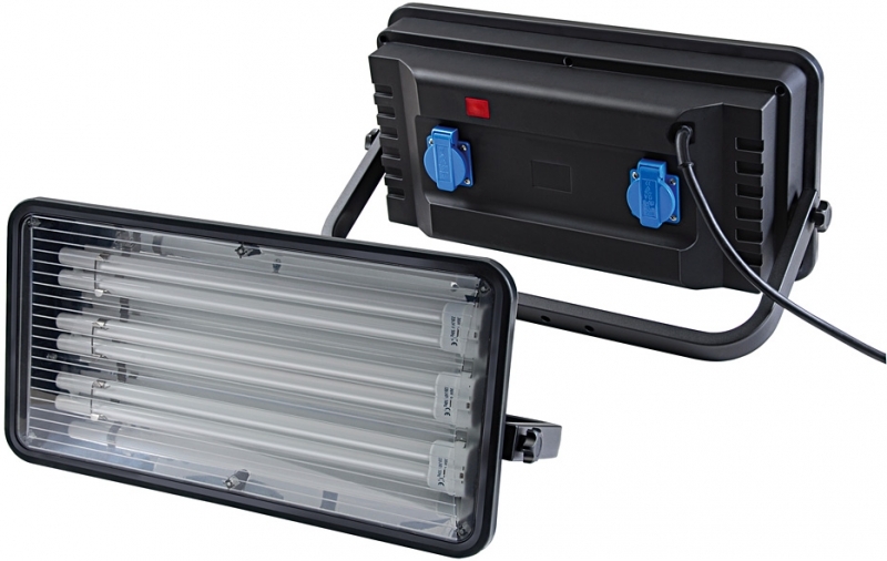 Lampada portatile da cantiere 3x36 Watt con 2 prese DE ELP336 Brennenstuhl