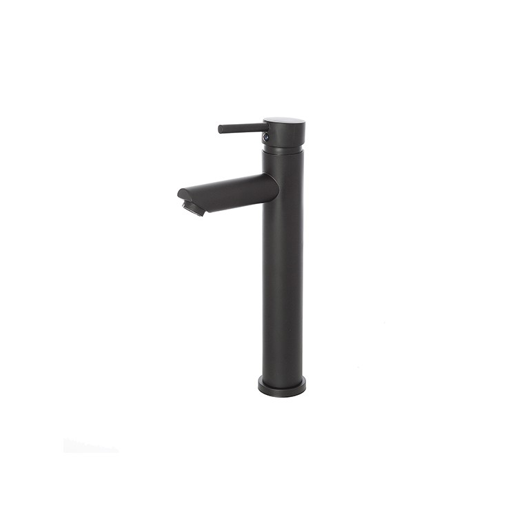 Miscelatore alto per lavabo in acciaio inox nero opaco con piletta York Feridras