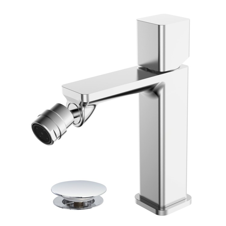 Miscelatore per bidet in ottone cromato con piletta Lotus Feridras