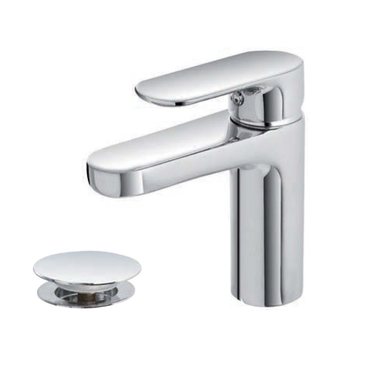 Miscelatore per lavabo in ottone cromato con piletta Kreo Feridras