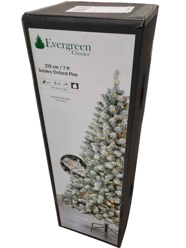 Albero di natale innevato con luci Oxford da 180 a 240 cm
