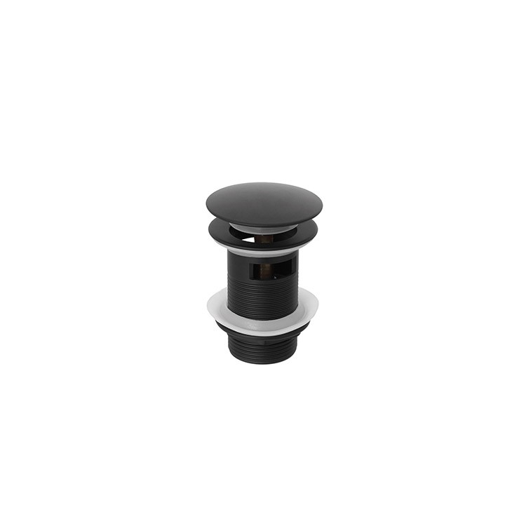 Piletta per lavabo in ottone nero opaco con sistema click clack Quatra Feridras