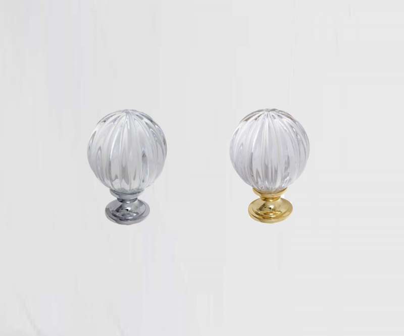 Pomello per mobili in stile moderno con cristallo trasparente Linea Luxury Serie 680 Giusti