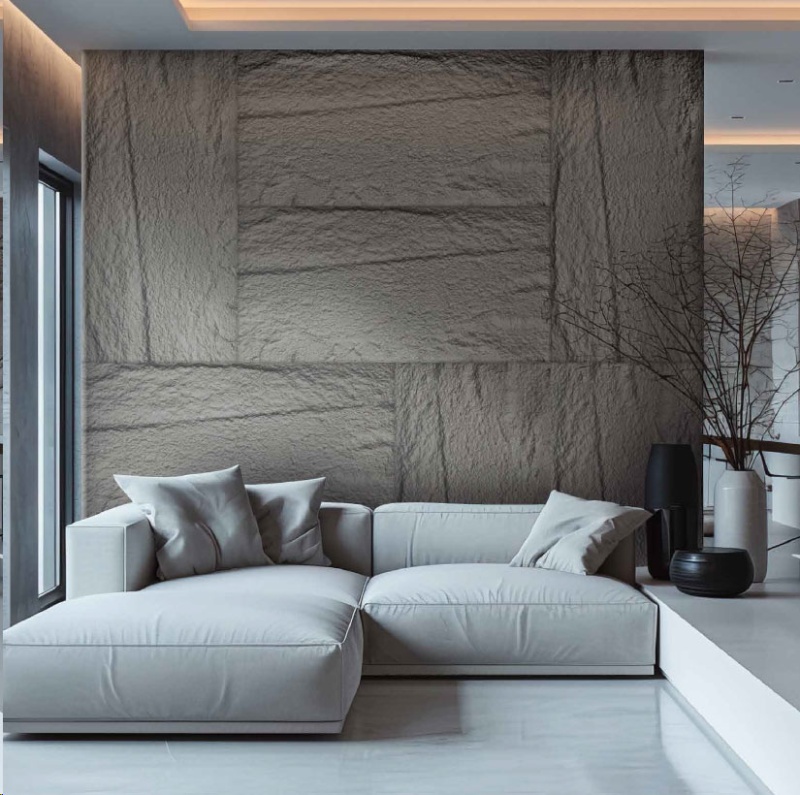 Pannelli decorativi per pareti in poliuretano effetto pietra 600 x 120 cm