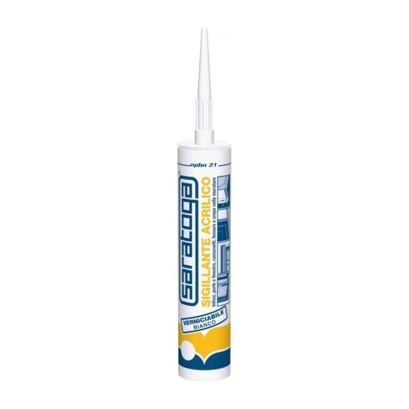 Silicone acrilico verniciabile Saratoga Bianco 280ml