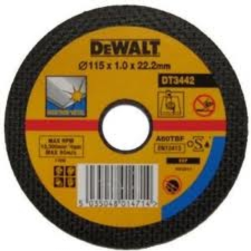 Disco piatto taglio inox per smerigliatrici 115m dt3442 Dewalt