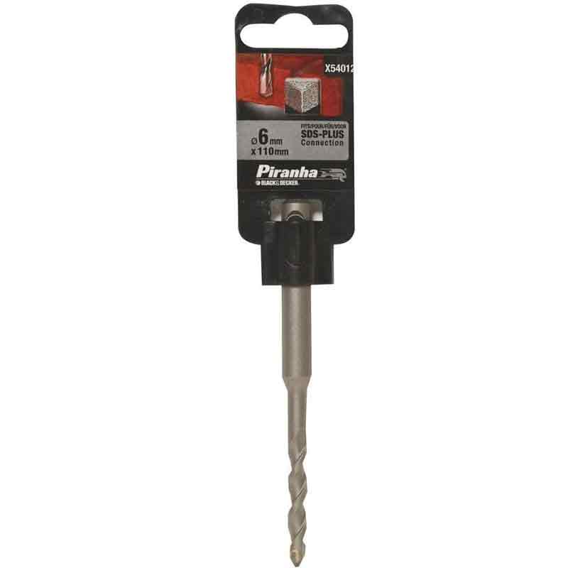 Punta per trapano 6 x 110 mm sds Plus Black and decker