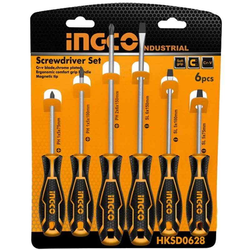 Set di 6 Cacciaviti Ingco HKSD0628
