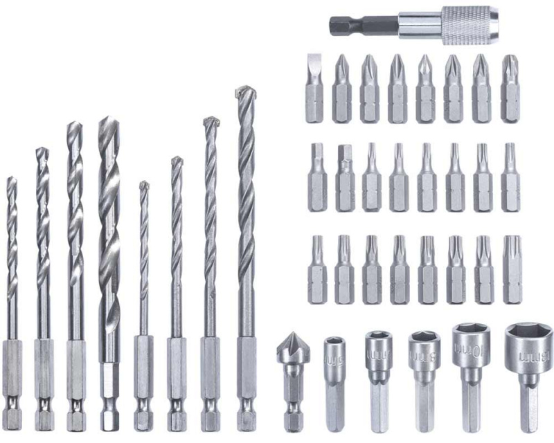 Set di inserti e punte con attacco esagonale da 39 pz Kwb