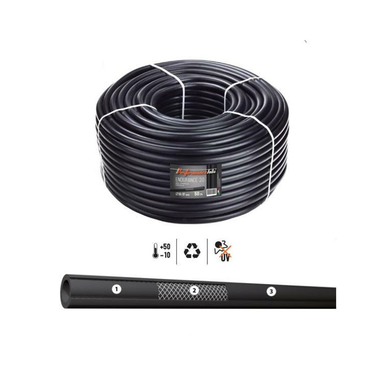 Tubo aria compressa endurance 20 8x17 mm nero 50 mt