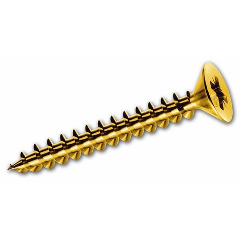 Viti Per Legno 4 x 16 mm Ottonate Testa Svasata Mustad 500 Pz