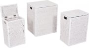 Bauli Set 3 pezzi giacinto marino bianco