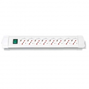 Multipresa in plastica 8 posti con interruttore 64 cm bianco Premium Brennenstuhl