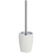 Portascopino in ceramica e acciaio bianco linea kenya Feridras 628012