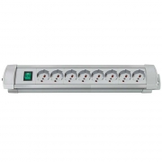 Multipresa in plastica 8 posti con interruttore 64 cm grigio Premium Brennenstuhl