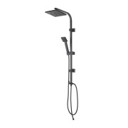 Colonna doccia H93cm acciaio nero opaco con soffione quadrato Platinum Feridras