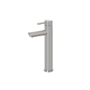 Miscelatore alto per lavabo in acciaio inox spazzolato con piletta York Feridras