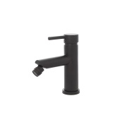 Miscelatore per bidet in acciaio inox nero opaco con piletta York Feridras