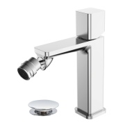 Miscelatore per bidet in ottone cromato con piletta Lotus Feridras