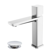 Miscelatore per lavabo in ottone cromato con piletta Lotus Feridras