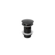 Piletta per lavabo in ottone nero opaco con sistema click clack Quatra Feridras