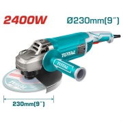 Smerigliatrice angolare 230mm 2400 Watt Total
