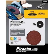 Dischi abrasivi 125 mm per smerigliatrici angolari Grana 60 pz 5 Black e decker