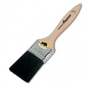 Pennello cinghiale setola nera piatta manico in legno 20 mm