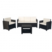 Divani set rattan tosca con divano 3 posti